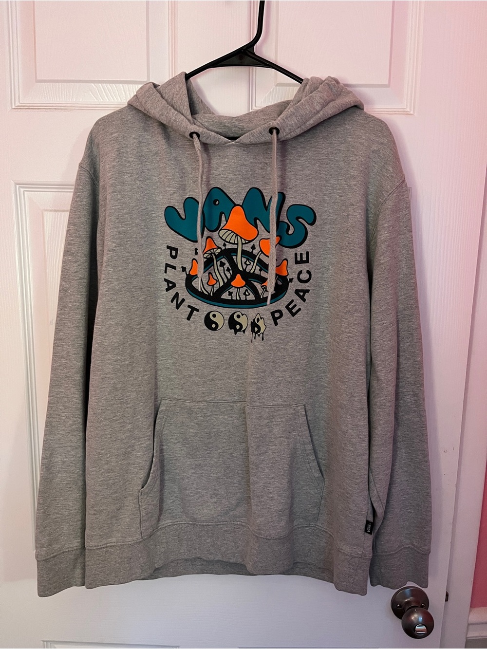 Vans Plant Peace Gray Graphic Hoodie - Men's Medium